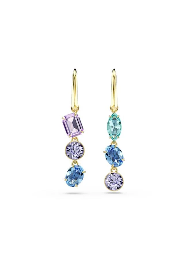 Swarovski  Gema Gold Tone Plated Drape Pierced Earrings for Women | Best Price UAE